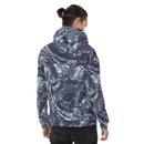 Product name: Recursia Rainbow Rose I Men's Hoodie In Blue. Keywords: Athlesisure Wear, Clothing, Men's Athlesisure, Men's Clothing, Men's Hoodie, Men's Tops, Print: Rainbow Rose