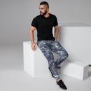 Product name: Recursia Rainbow Rose I Men's Joggers In Blue. Keywords: Athlesisure Wear, Clothing, Men's Athlesisure, Men's Bottoms, Men's Clothing, Men's Joggers, Print: Rainbow Rose
