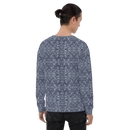 Product name: Recursia Rainbow Rose II Men's Sweatshirt In Blue. Keywords: Athlesisure Wear, Clothing, Men's Athlesisure, Men's Clothing, Men's Sweatshirt, Men's Tops, Print: Rainbow Rose