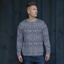Product name: Recursia Rainbow Rose II Men's Sweatshirt In Blue. Keywords: Athlesisure Wear, Clothing, Men's Athlesisure, Men's Clothing, Men's Sweatshirt, Men's Tops, Print: Rainbow Rose