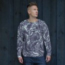 Product name: Recursia Rainbow Rose I Men's Sweatshirt In Blue. Keywords: Athlesisure Wear, Clothing, Men's Athlesisure, Men's Clothing, Men's Sweatshirt, Men's Tops, Print: Rainbow Rose