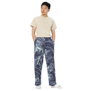 Product name: Recursia Rainbow Rose Men's Wide Leg Pants In Blue. Keywords: Men's Clothing, Men's Wide Leg Pants, Print: Rainbow Rose