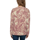 Product name: Recursia Rainbow Rose I Women's Sweatshirt In Pink. Keywords: Athlesisure Wear, Clothing, Print: Rainbow Rose, Women's Sweatshirt, Women's Tops