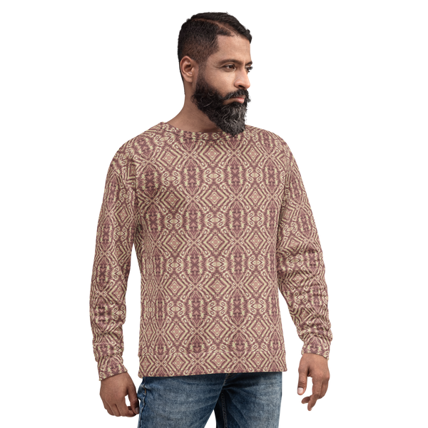 Product name: Recursia Seer Vision Men's Sweatshirt In Pink. Keywords: Athlesisure Wear, Clothing, Men's Athlesisure, Men's Clothing, Men's Sweatshirt, Men's Tops, Print: Seer Vision