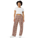 Product name: Recursia Seer Vision II Women's Wide Leg Pants In Pink. Keywords: Print: Seer Vision, Women's Wide Leg Pants