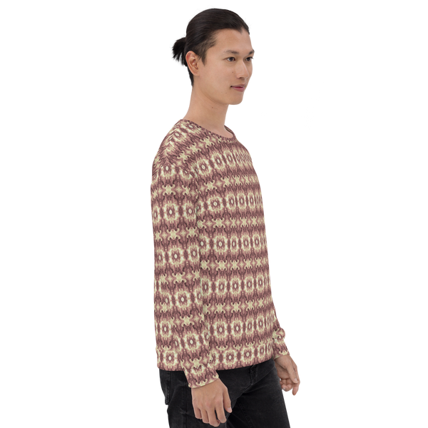 Product name: Recursia Seer Vision I Men's Sweatshirt In Pink. Keywords: Athlesisure Wear, Clothing, Men's Athlesisure, Men's Clothing, Men's Sweatshirt, Men's Tops, Print: Seer Vision