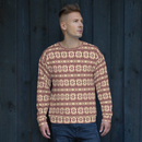 Product name: Recursia Seer Vision I Men's Sweatshirt In Pink. Keywords: Athlesisure Wear, Clothing, Men's Athlesisure, Men's Clothing, Men's Sweatshirt, Men's Tops, Print: Seer Vision