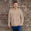Product name: Recursia Serpentine Dream Men's Sweatshirt In Pink. Keywords: Athlesisure Wear, Clothing, Men's Athlesisure, Men's Clothing, Men's Sweatshirt, Men's Tops, Print: Serpentine Dream
