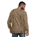 Product name: Recursia Serpentine Dream Men's Sweatshirt. Keywords: Athlesisure Wear, Clothing, Men's Athlesisure, Men's Clothing, Men's Sweatshirt, Men's Tops, Print: Serpentine Dream