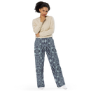 Product name: Recursia Serpentine Dream II Women's Wide Leg Pants In Blue. Keywords: Print: Serpentine Dream, Women's Wide Leg Pants