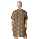 Product name: Recursia Serpentine Dream I T-Shirt Dress. Keywords: Clothing, Print: Serpentine Dream, T-Shirt Dress, Women's Clothing