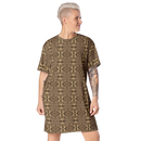Product name: Recursia Serpentine Dream I T-Shirt Dress. Keywords: Clothing, Print: Serpentine Dream, T-Shirt Dress, Women's Clothing