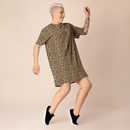 Product name: Recursia Serpentine Dream I T-Shirt Dress. Keywords: Clothing, Print: Serpentine Dream, T-Shirt Dress, Women's Clothing