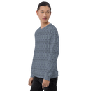 Product name: Recursia Serpentine Dream II Men's Sweatshirt In Blue. Keywords: Athlesisure Wear, Clothing, Men's Athlesisure, Men's Clothing, Men's Sweatshirt, Men's Tops, Print: Serpentine Dream