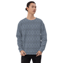 Product name: Recursia Serpentine Dream II Men's Sweatshirt In Blue. Keywords: Athlesisure Wear, Clothing, Men's Athlesisure, Men's Clothing, Men's Sweatshirt, Men's Tops, Print: Serpentine Dream