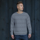 Product name: Recursia Serpentine Dream II Men's Sweatshirt In Blue. Keywords: Athlesisure Wear, Clothing, Men's Athlesisure, Men's Clothing, Men's Sweatshirt, Men's Tops, Print: Serpentine Dream