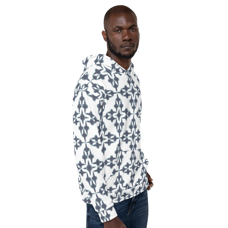 Product name: Recursia Symmetree Men's Hoodie In Blue. Keywords: Athlesisure Wear, Clothing, Men's Athlesisure, Men's Clothing, Men's Hoodie, Men's Tops, Print: Symmetree