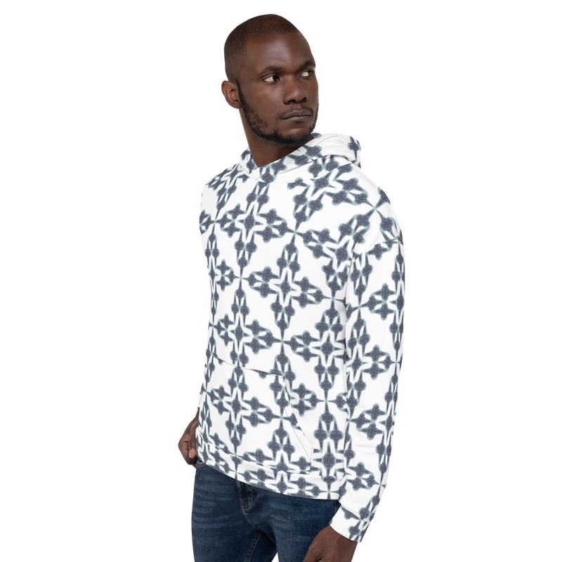 Product name: Recursia Symmetree Men's Hoodie In Blue. Keywords: Athlesisure Wear, Clothing, Men's Athlesisure, Men's Clothing, Men's Hoodie, Men's Tops, Print: Symmetree