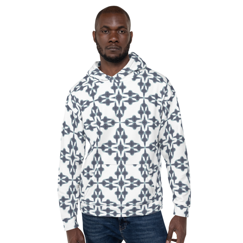 Product name: Recursia Symmetree Men's Hoodie In Blue. Keywords: Athlesisure Wear, Clothing, Men's Athlesisure, Men's Clothing, Men's Hoodie, Men's Tops, Print: Symmetree