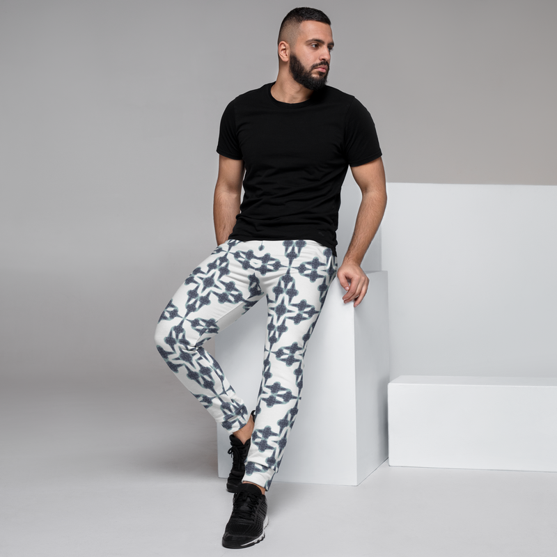 Product name: Recursia Symmetree Men's Joggers In Blue. Keywords: Athlesisure Wear, Clothing, Men's Athlesisure, Men's Bottoms, Men's Clothing, Men's Joggers, Print: Symmetree