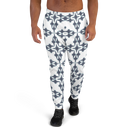 Product name: Recursia Symmetree Men's Joggers In Blue. Keywords: Athlesisure Wear, Clothing, Men's Athlesisure, Men's Bottoms, Men's Clothing, Men's Joggers, Print: Symmetree