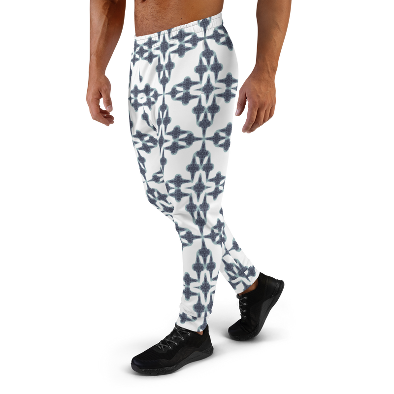 Product name: Recursia Symmetree Men's Joggers In Blue. Keywords: Athlesisure Wear, Clothing, Men's Athlesisure, Men's Bottoms, Men's Clothing, Men's Joggers, Print: Symmetree