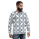 Product name: Recursia Symmetree Men's Sweatshirt In Blue. Keywords: Athlesisure Wear, Clothing, Men's Athlesisure, Men's Clothing, Men's Sweatshirt, Men's Tops, Print: Symmetree
