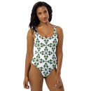 Product name: Recursia Symmetree One Piece Swimsuit. Keywords: Clothing, One Piece Swimsuit, Swimwear, Print: Symmetree, Unisex Clothing