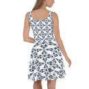 Product name: Recursia Symmetree Skater Dress In Blue. Keywords: Clothing, Skater Dress, Print: Symmetree, Women's Clothing