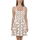 Product name: Recursia Symmetree Skater Dress In Pink. Keywords: Clothing, Skater Dress, Print: Symmetree, Women's Clothing