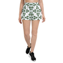 Product name: Recursia Symmetree Women's Athletic Short Shorts. Keywords: Athlesisure Wear, Clothing, Men's Athletic Shorts, Print: Symmetree