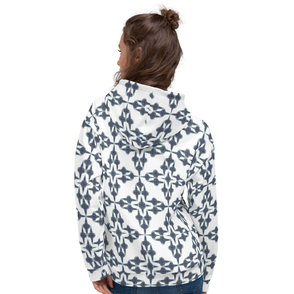 Product name: Recursia Symmetree Women's Hoodie In Blue. Keywords: Athlesisure Wear, Clothing, Print: Symmetree, Women's Hoodie, Women's Tops