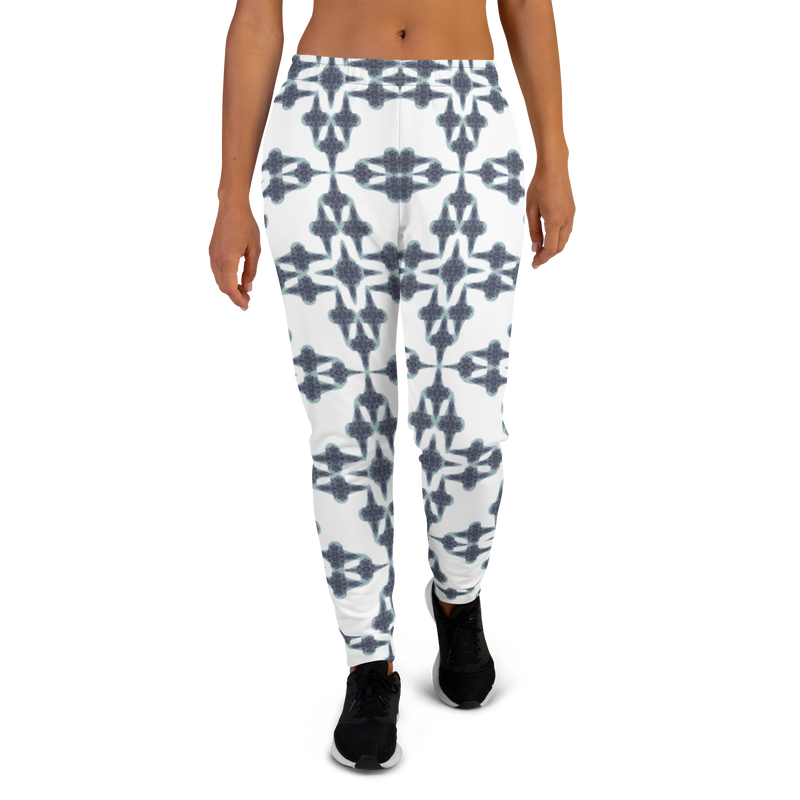 Product name: Recursia Symmetree Women's Joggers In Blue. Keywords: Athlesisure Wear, Clothing, Print: Symmetree, Women's Bottoms, Women's Joggers