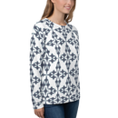 Product name: Recursia Symmetree Women's Sweatshirt In Blue. Keywords: Athlesisure Wear, Clothing, Print: Symmetree, Women's Sweatshirt, Women's Tops