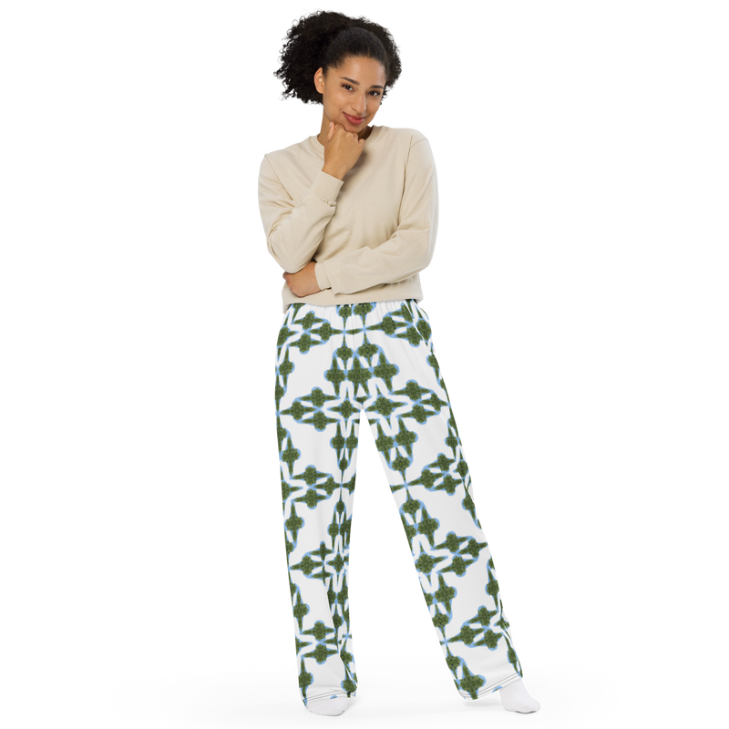 Product name: Recursia Symmetree II Women's Wide Leg Pants. Keywords: Print: Symmetree, Women's Wide Leg Pants