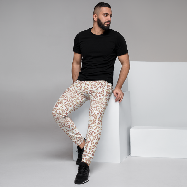 Product name: Recursia Symmetree I Men's Joggers In Pink. Keywords: Athlesisure Wear, Clothing, Men's Athlesisure, Men's Bottoms, Men's Clothing, Men's Joggers, Print: Symmetree