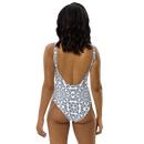 Product name: Recursia Symmetree I One Piece Swimsuit In Blue. Keywords: Clothing, One Piece Swimsuit, Swimwear, Print: Symmetree, Unisex Clothing