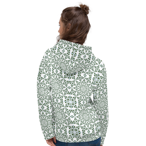 Product name: Recursia Symmetree I Women's Hoodie. Keywords: Athlesisure Wear, Clothing, Print: Symmetree, Women's Hoodie, Women's Tops