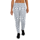 Product name: Recursia Symmetree I Women's Joggers In Blue. Keywords: Athlesisure Wear, Clothing, Print: Symmetree, Women's Bottoms, Women's Joggers