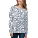 Product name: Recursia Symmetree I Women's Sweatshirt In Blue. Keywords: Athlesisure Wear, Clothing, Print: Symmetree, Women's Sweatshirt, Women's Tops
