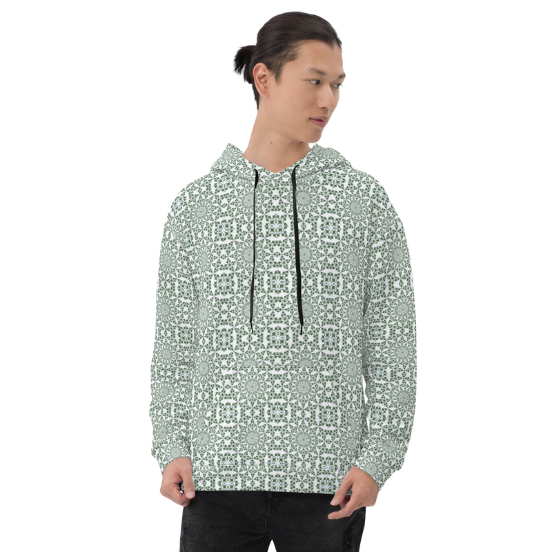 Product name: Recursia Symmetree II Men's Hoodie. Keywords: Athlesisure Wear, Clothing, Men's Athlesisure, Men's Clothing, Men's Hoodie, Men's Tops, Print: Symmetree