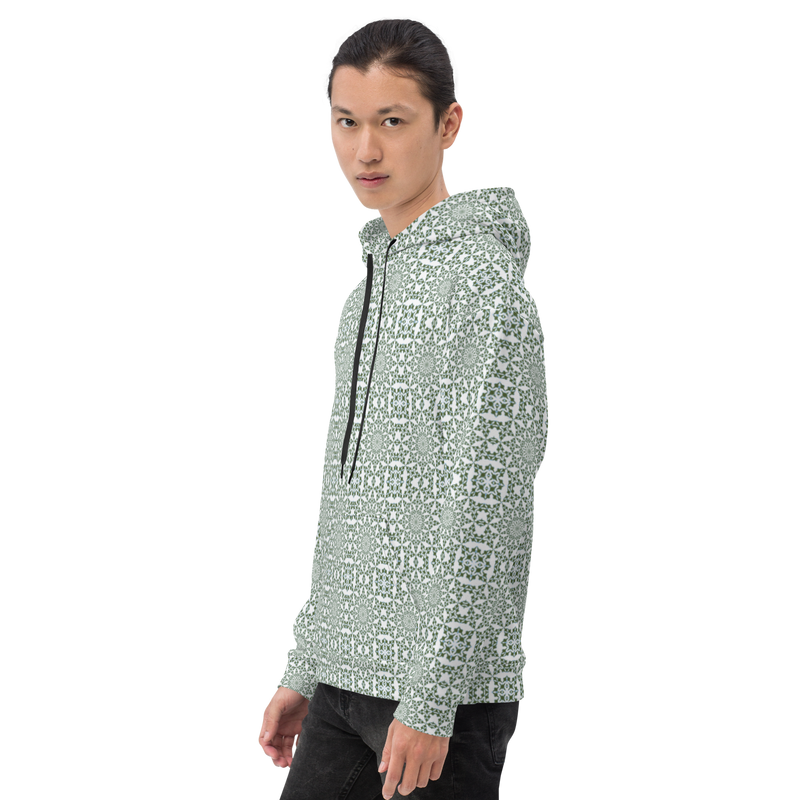 Product name: Recursia Symmetree II Men's Hoodie. Keywords: Athlesisure Wear, Clothing, Men's Athlesisure, Men's Clothing, Men's Hoodie, Men's Tops, Print: Symmetree