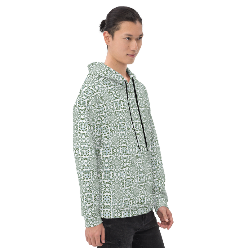 Product name: Recursia Symmetree II Men's Hoodie. Keywords: Athlesisure Wear, Clothing, Men's Athlesisure, Men's Clothing, Men's Hoodie, Men's Tops, Print: Symmetree