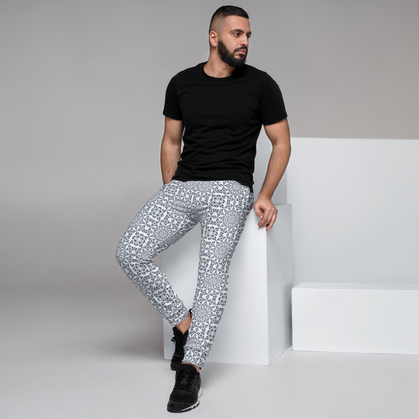 Product name: Recursia Symmetree II Men's Joggers In Blue. Keywords: Athlesisure Wear, Clothing, Men's Athlesisure, Men's Bottoms, Men's Clothing, Men's Joggers, Print: Symmetree