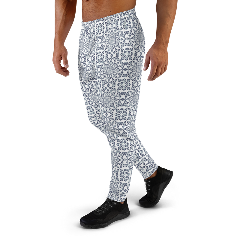 Product name: Recursia Symmetree II Men's Joggers In Blue. Keywords: Athlesisure Wear, Clothing, Men's Athlesisure, Men's Bottoms, Men's Clothing, Men's Joggers, Print: Symmetree