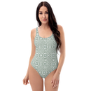Product name: Recursia Symmetree II One Piece Swimsuit. Keywords: Clothing, One Piece Swimsuit, Swimwear, Print: Symmetree, Unisex Clothing