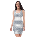 Product name: Recursia Symmetree II Pencil Dress In Blue. Keywords: Clothing, Pencil Dress, Print: Symmetree, Women's Clothing
