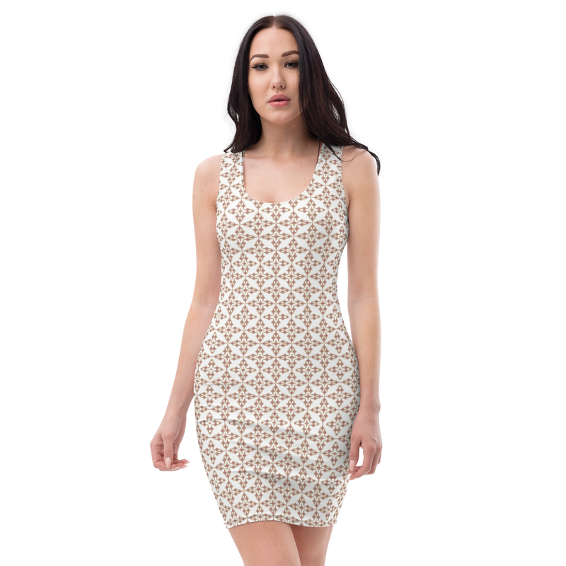 Product name: Recursia Symmetree II Pencil Dress In Pink. Keywords: Clothing, Pencil Dress, Print: Symmetree, Women's Clothing