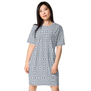 Product name: Recursia Symmetree T-Shirt Dress In Blue. Keywords: Clothing, Print: Symmetree, T-Shirt Dress, Women's Clothing