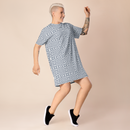 Product name: Recursia Symmetree T-Shirt Dress In Blue. Keywords: Clothing, Print: Symmetree, T-Shirt Dress, Women's Clothing